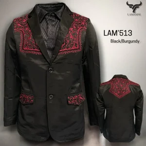 Saco Vaquero para Hombre Lamasini-513 Negro