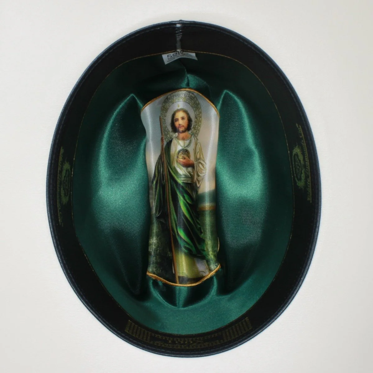 Sombrero 100X San Judas Estilo Sinaloa con Plumas - Imagen 6