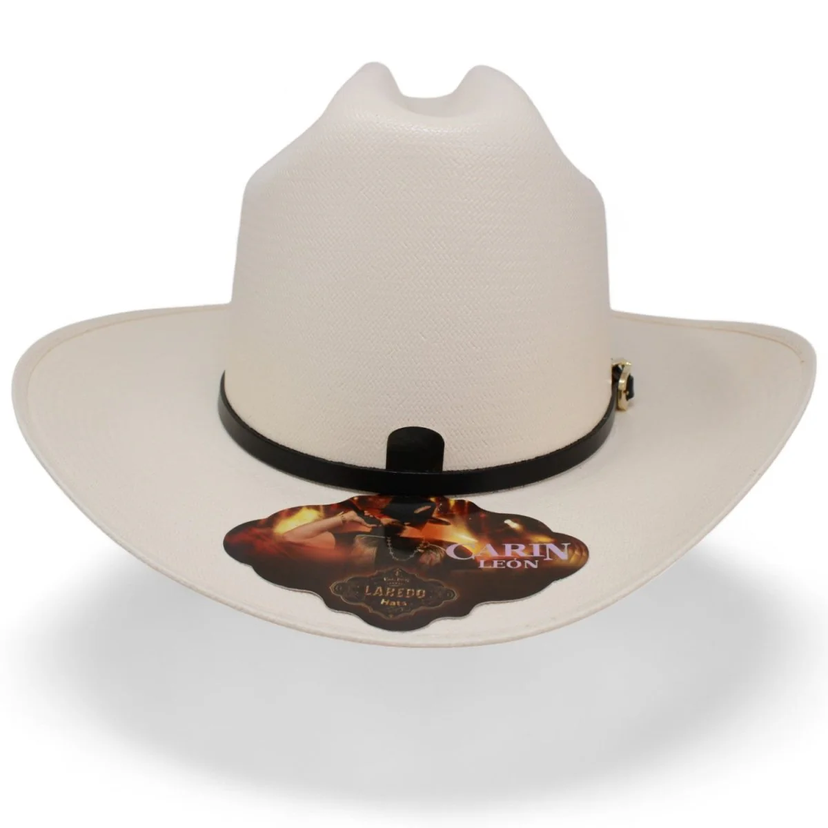 Sombrero Carin Leon Oficial 100X con Pluma - Imagen 4