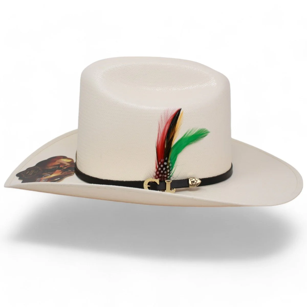 Sombrero Carin Leon Oficial 100X con Pluma - Imagen 3