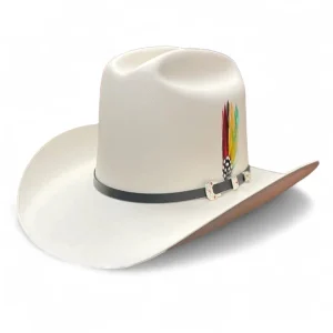 Sombrero Tombstone 1,000X Los Dos Carnales con Plumas