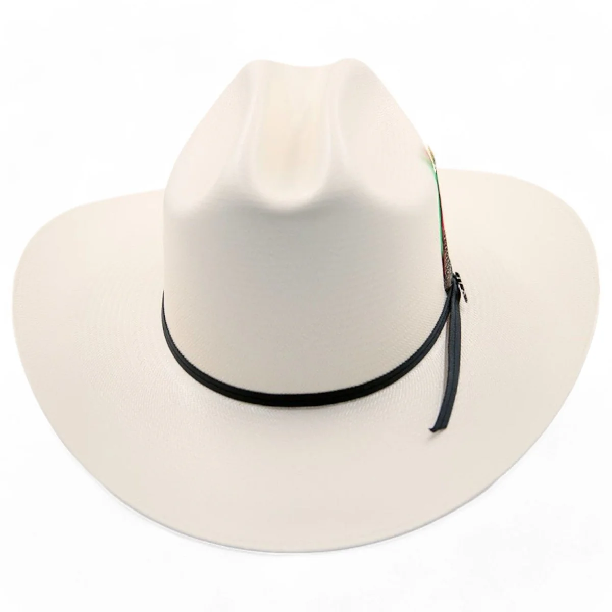 Sombrero Tombstone 100X Estilo Sinaloa con Plumas Ala 3" - Imagen 3