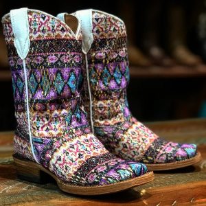 Tanner Mark Girl's Leather Square Toe Boots - Kayley