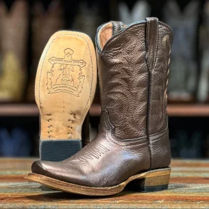 Tanner Mark Girl's Leather Square Toe Boots - Lil Harper