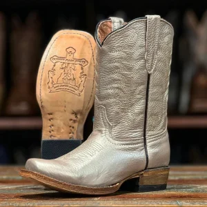 Tanner Mark Girl's Leather Square Toe Boots - Lil Kate