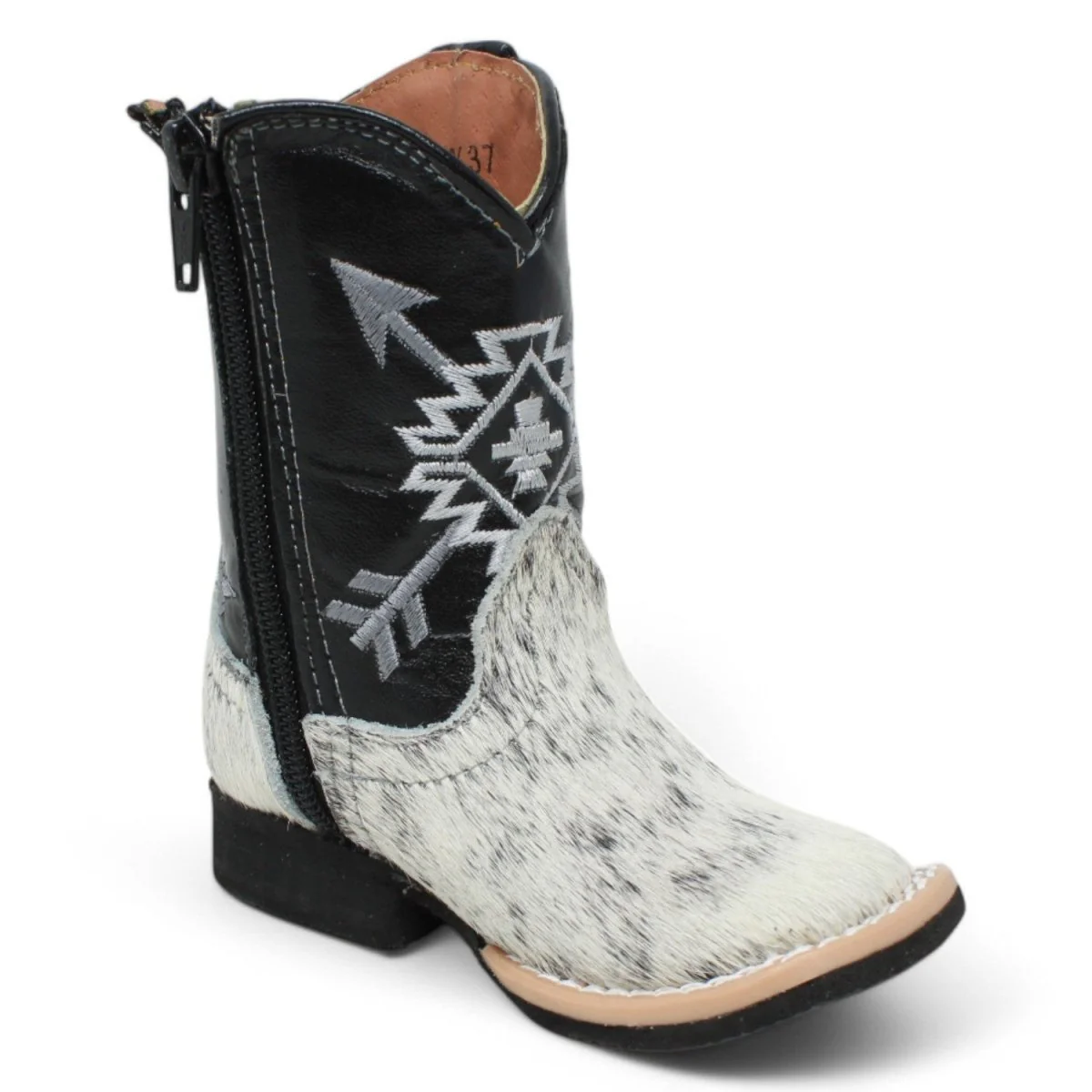 Tanner Mark Infant Leather Square Toe Boots Cow Hair - Imagen 3