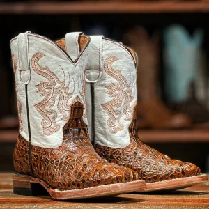 Tanner Mark Kid's Gator Print Square Toe Boots - Lawson