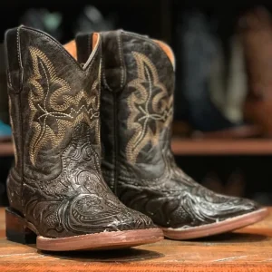 Tanner Mark Kid's Leather Square Toe Boots - Archer