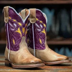 Tanner Mark Kid's Leather Square Toe Boots - Shahan