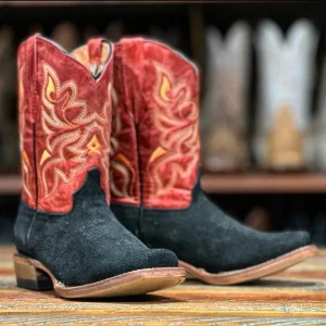 Tanner Mark Kid's Leather Square Toe Boots - The Wheeler