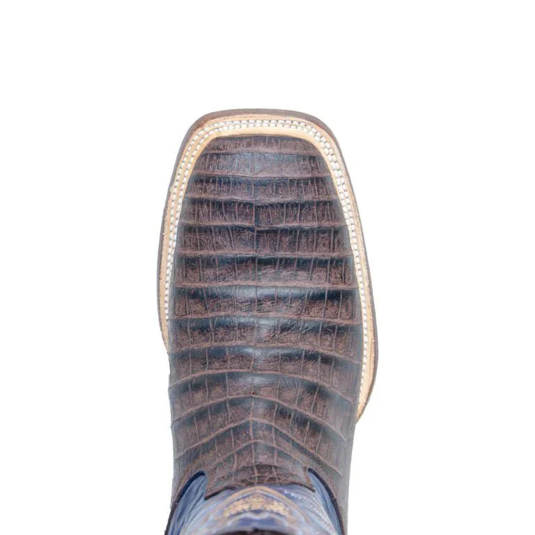 Tanner Mark Men's Deacon Print Caiman Belly Square Toe Boots Brown TM207029 - Imagen 4