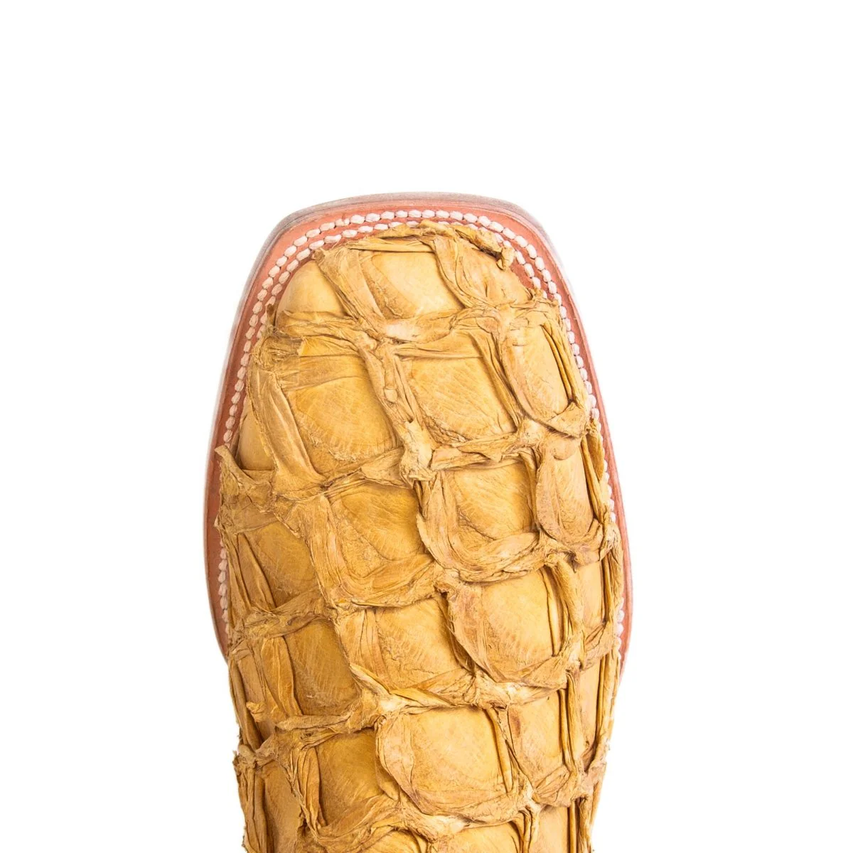 Tanner Mark Men's Genuine Monster Fish Square Toe Boots Antique Saddle Pull Up TMX201328 - Imagen 6