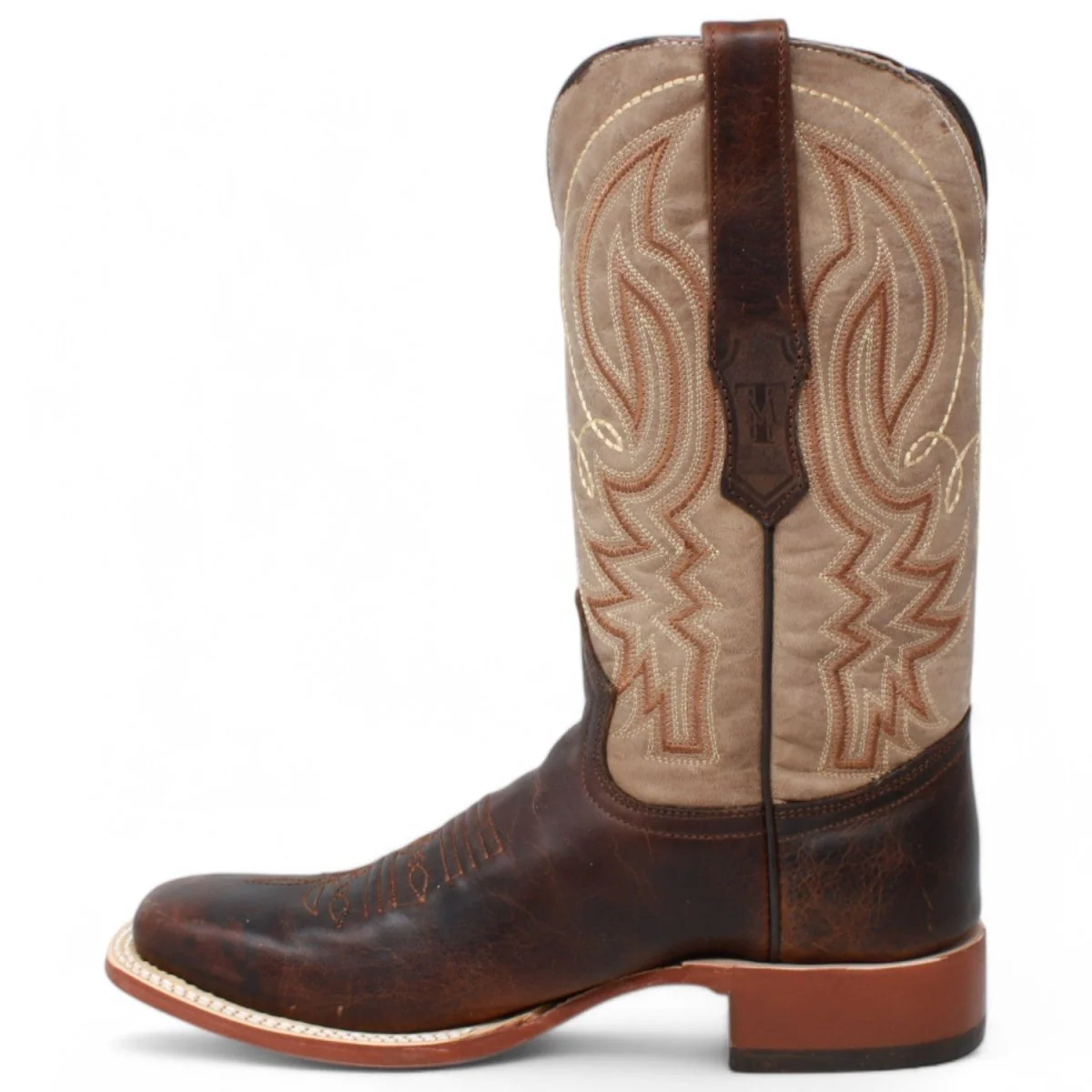 Tanner Mark Men's Pampa Square Toe Leather Boots Mocha Brown - Imagen 4