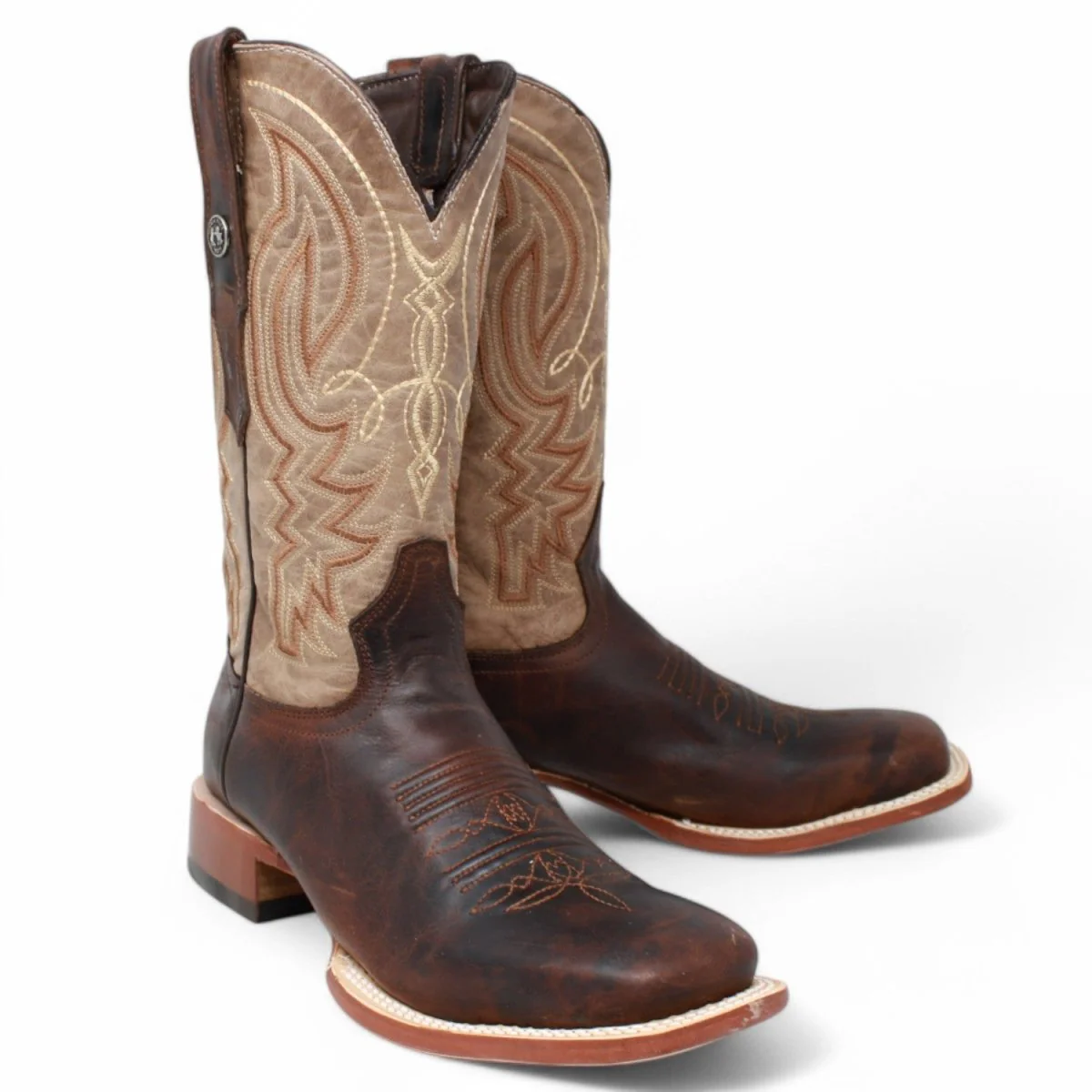 Tanner Mark Men's Pampa Square Toe Leather Boots Mocha Brown - Imagen 3