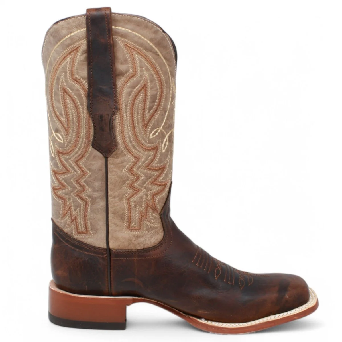 Tanner Mark Men's Pampa Square Toe Leather Boots Mocha Brown - Imagen 5