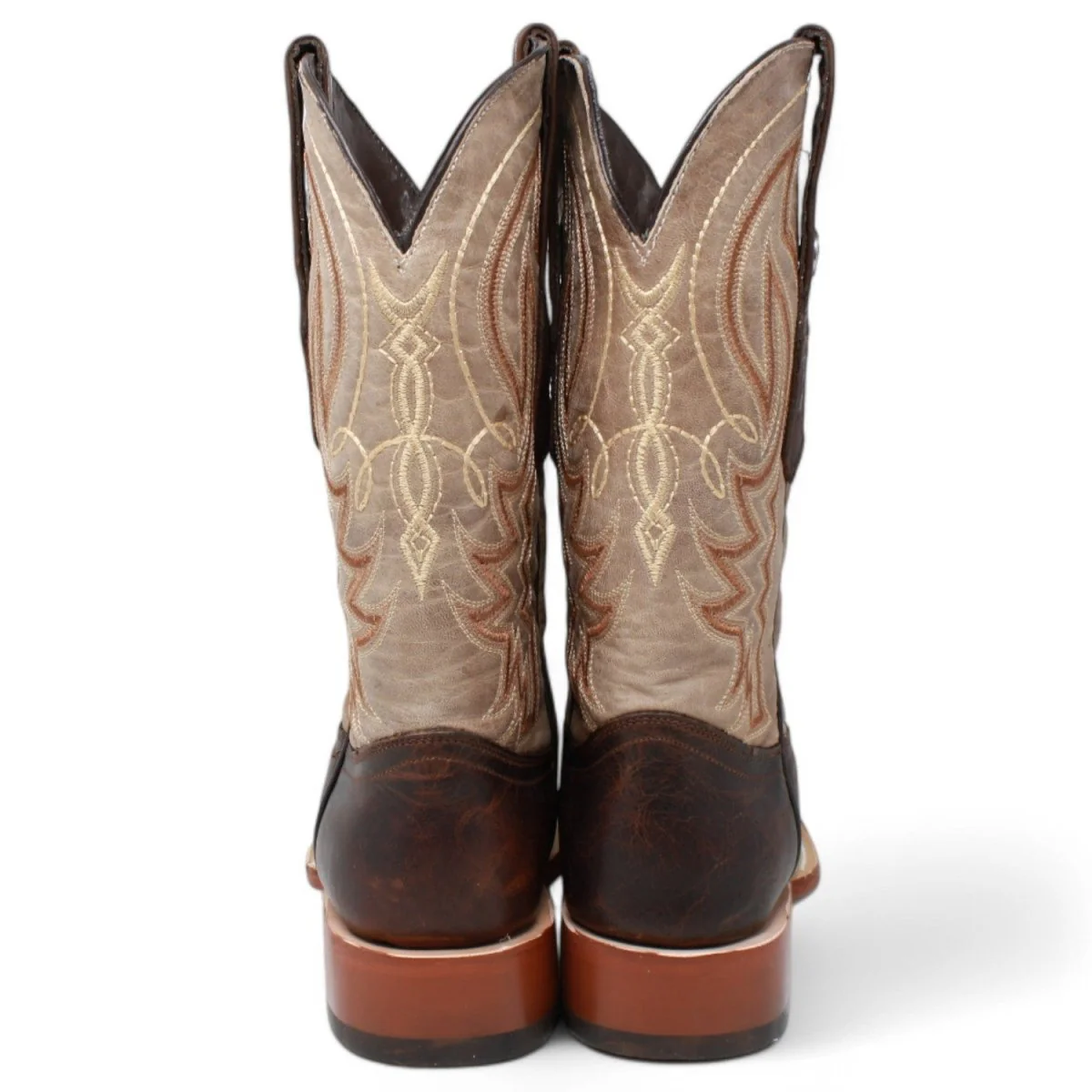 Tanner Mark Men's Pampa Square Toe Leather Boots Mocha Brown - Imagen 6