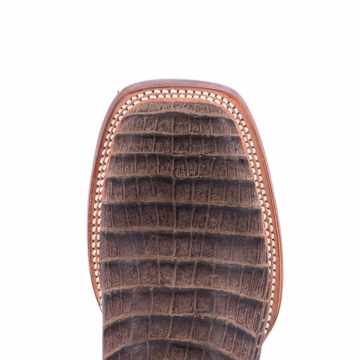 Tanner Mark Men's Print Caiman Belly Square Toe Boots Brown TM205561 - Imagen 9