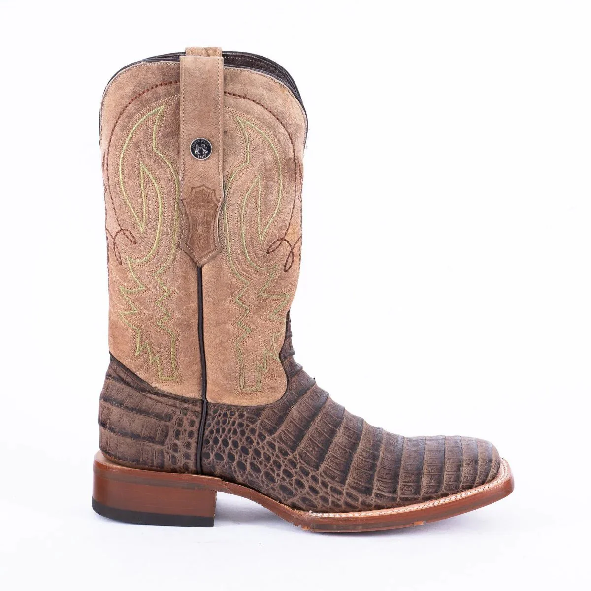Tanner Mark Men's Print Caiman Belly Square Toe Boots Brown TM205561 - Imagen 7