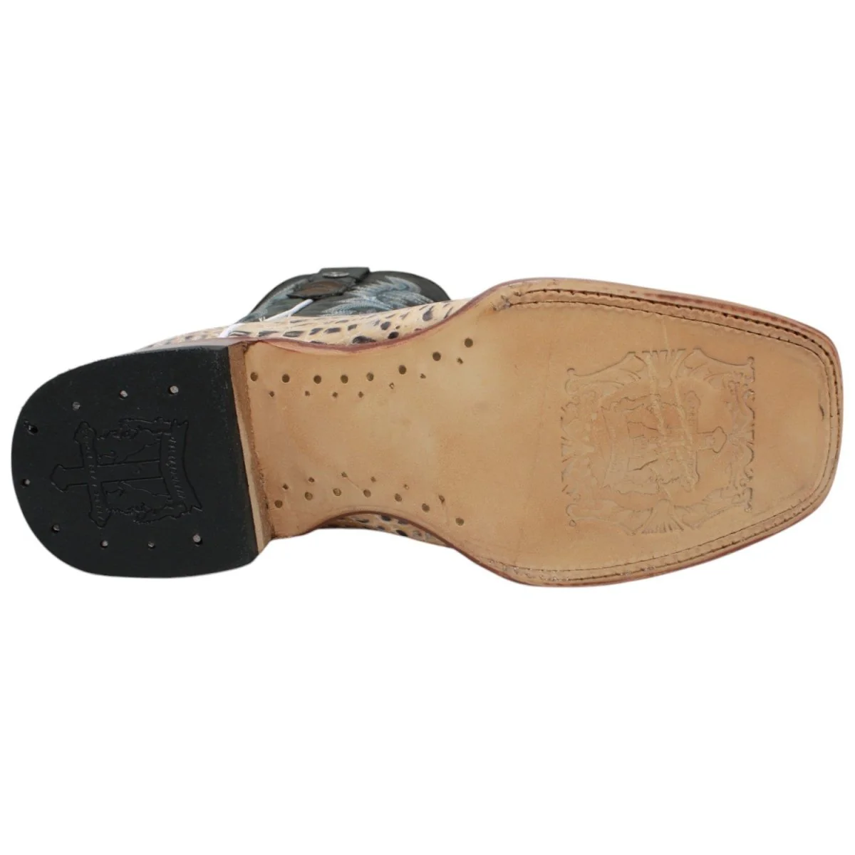 Tanner Mark Men's Print Caiman Hornback Square Toe Boots Natural TM205573 - Imagen 9