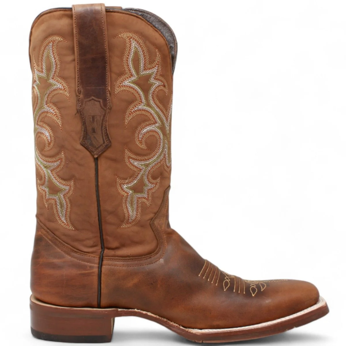 Tanner Mark Men's Square Toe Leather Boots Alamo Honey TM207045 - Imagen 3