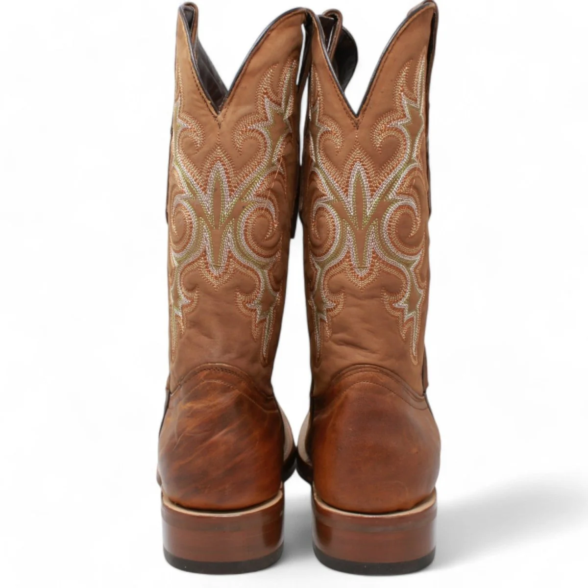 Tanner Mark Men's Square Toe Leather Boots Alamo Honey TM207045 - Imagen 8