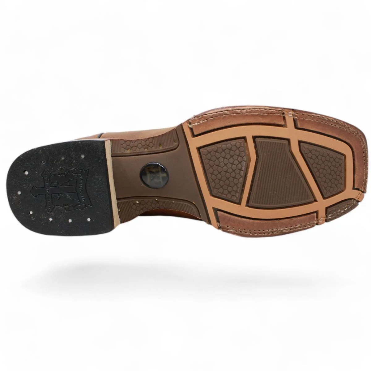 Tanner Mark Men's Square Toe Leather Boots Alamo Honey TM207045 - Imagen 7