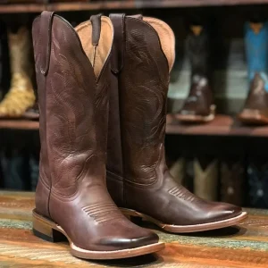 Tanner Mark Women's Cassidy Leather Square Toe Boots Whiskey TML201392