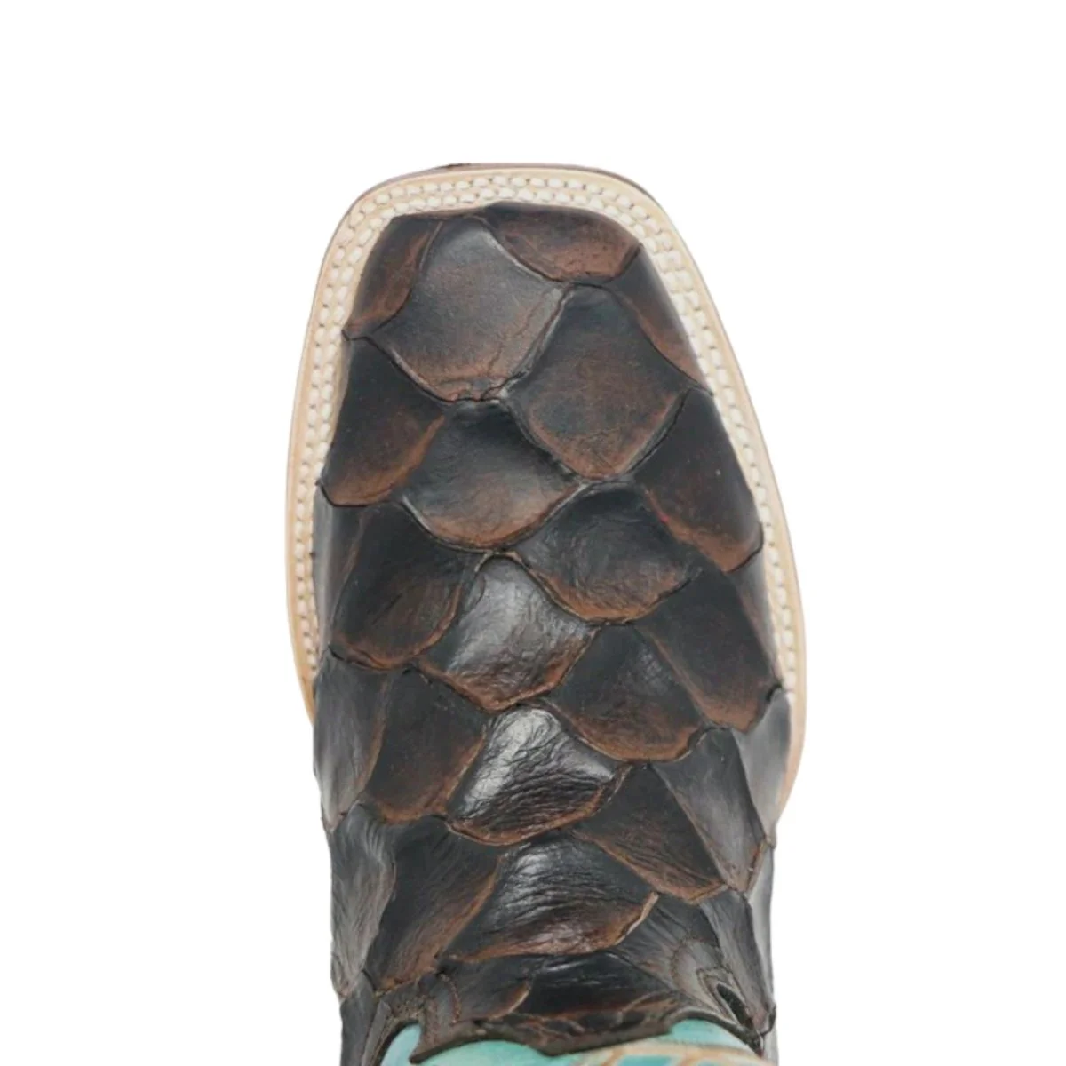 Tanner Mark Women's 'Kaci Mae' Print Monster Fish Square Toe Boots Choco - Imagen 4