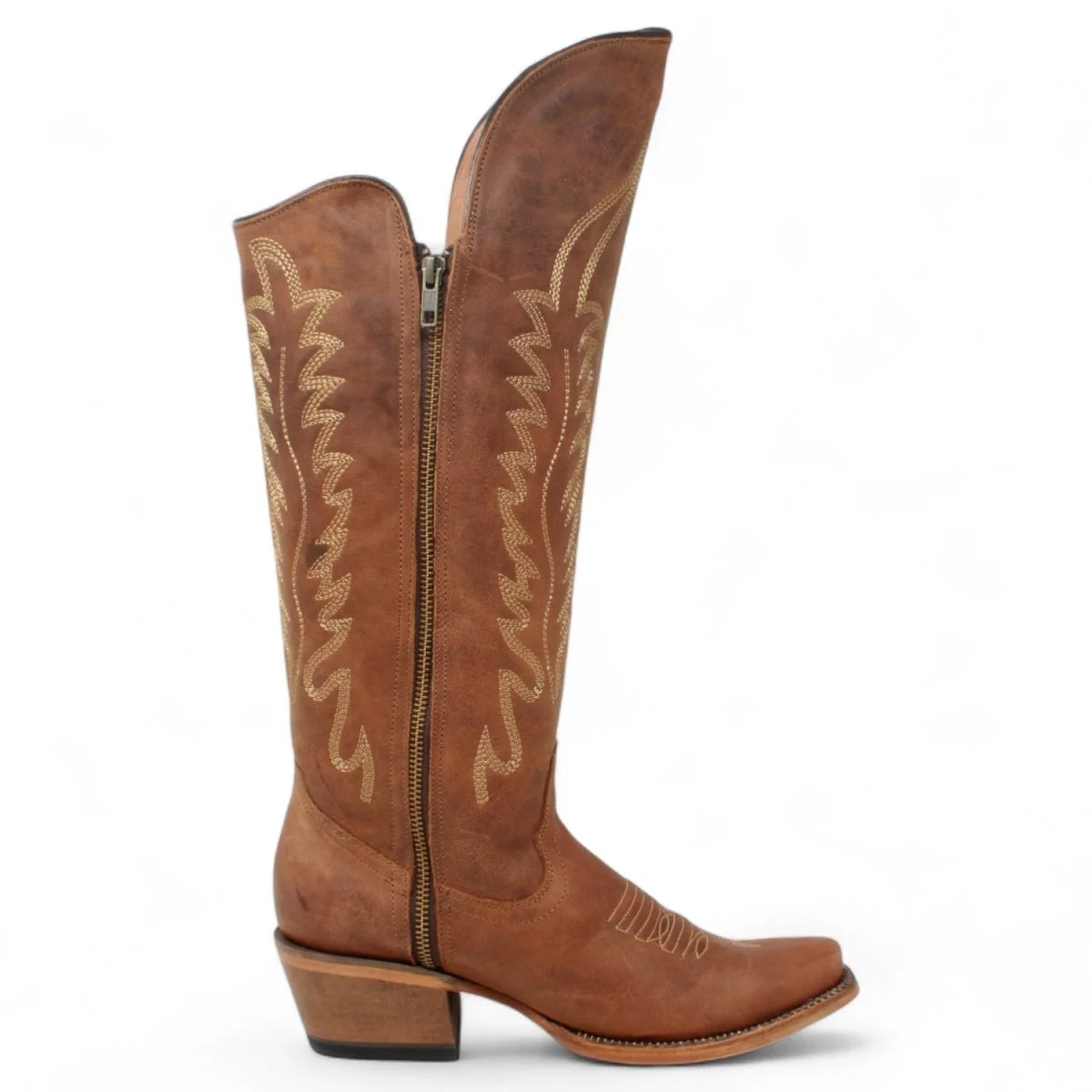 Tanner Mark Women's Square Toe Riding Leather Boots Brown - TML205420 - Imagen 5