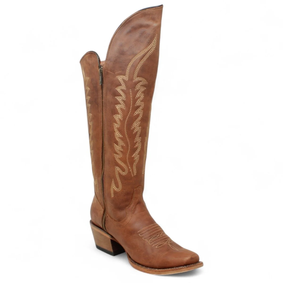 Tanner Mark Women's Square Toe Riding Leather Boots Brown - TML205420 - Imagen 3