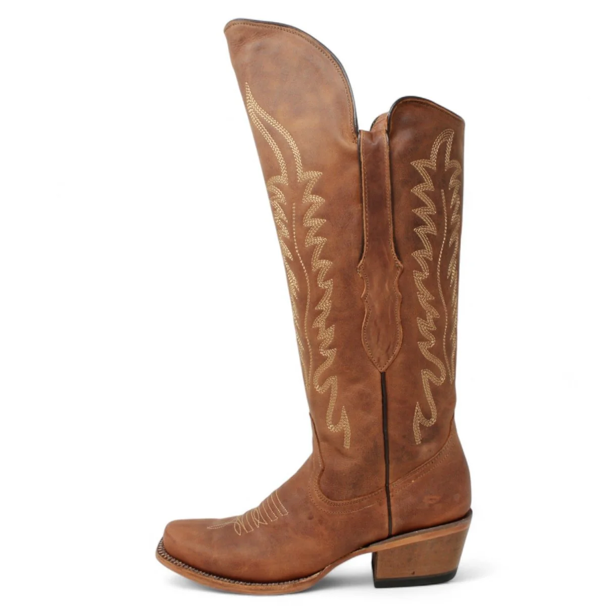 Tanner Mark Women's Square Toe Riding Leather Boots Brown - TML205420 - Imagen 6