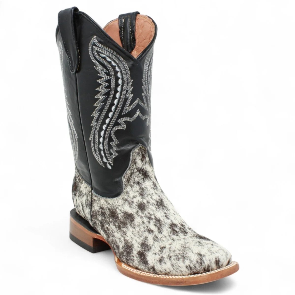 Tanner Mark Youth's Leather Square Toe Boots - Cash - Imagen 3