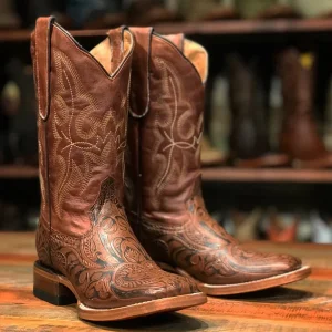 Tanner Mark Youth's Leather Square Toe Boots - Sawyer