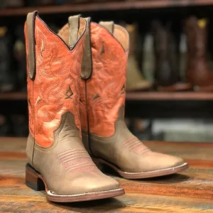 Tanner Mark Youth's Leather Square Toe Boots - Sissy