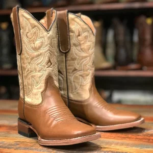 Tanner Mark Youth's Leather Square Toe Boots - Slim