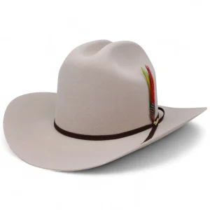 Texana Morcon 20X Estilo Sinaloa con Plumas Beige