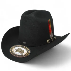 Texana Los Dos Carnales 100X Copa Alta Color Negro Stone Hats