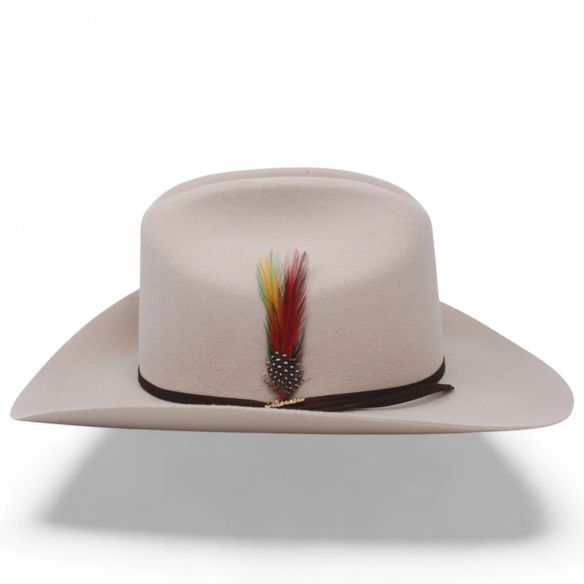 Texana Morcon 20X Estilo Sinaloa con Plumas Beige - Imagen 4