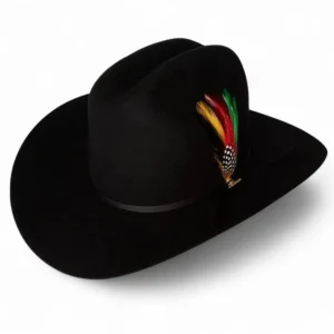 Texana Morcon 20X Estilo Sinaloa con Plumas Negro