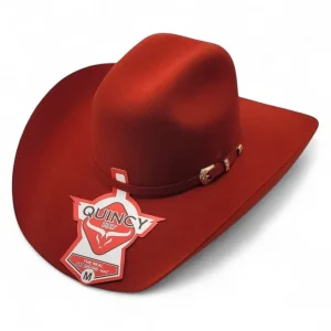 Texana Sombrero Vaquero para Mujer Rojo