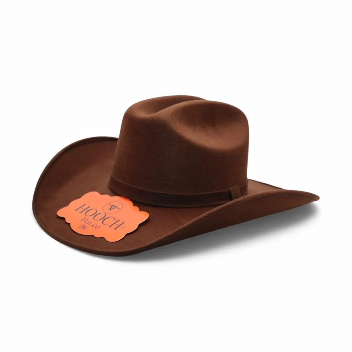 Texana Vaquera para Mujer de Fieltro Sintético Color Chocolate Estilo Western – Hooch HTD-55