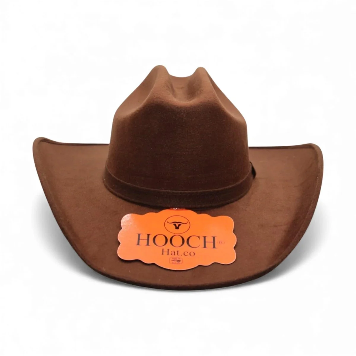 Texana Vaquera para Mujer de Fieltro Sintético Color Chocolate Estilo Western – Hooch HTD-55 - Imagen 3