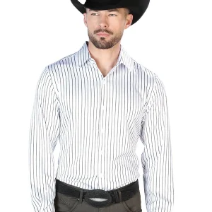 White And Black Casual Long Sleeve Shirt 43926