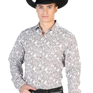 White Casual Long Sleeve Shirt 126272