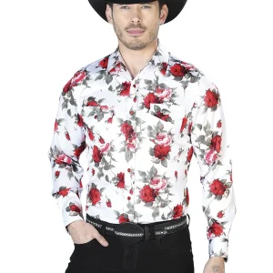 White Roses Casual Long Sleeve Shirt 43935