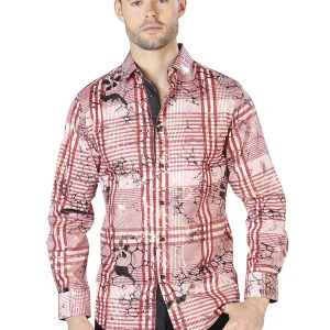 Wine Black Casual Long Sleeve Shirt 44059