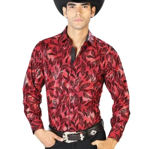 Wine Casual Long Sleeve Shirt 43588