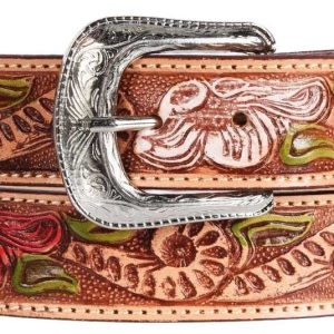 Women Genuine Leather Belt (Removable Buckle) - Cinto de Cuero Cincelado IMP-10833