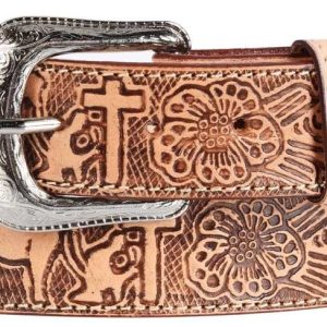 Women Genuine Leather Belt (Removable Buckle) - Cinto de Cuero Cincelado IMP-10838