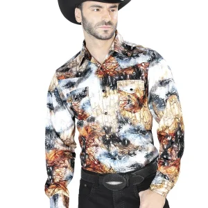 Yellow Black Casual Long Sleeve Shirt 44079